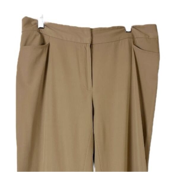 Casual Corner Trousers Bootcut Mid Rise Camel Tan Brown Women’s Plus Size 16 - Picture 4 of 8